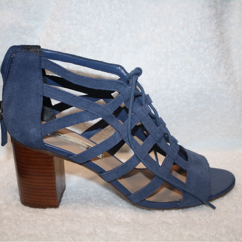 Stylish Blue Caged Heeled Sandals